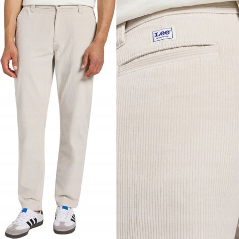 Pantalon de travail décontracté Lee en velours côtelé écru W31 L32