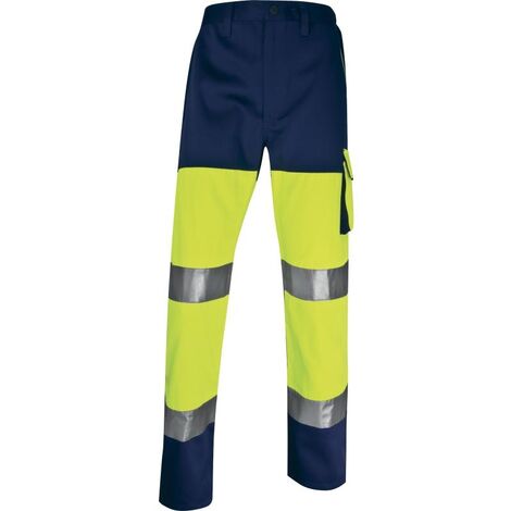 PANTALON DE TRAVAIL DELTA PLUS HAUTE VISIBILITÉ PANOSTYLE EN POLYESTER / COTON JAUNE FLUO - PHPA2JM0   50/52 (2XL)