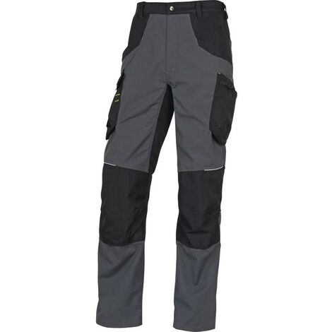 PANTALON DE TRAVAIL DELTA PLUS MACH SPIRIT 60% COTON / 40% POLYESTER 270 G/M² GRIS-NOIR -M5PA2GN0   54/56 (3XL)