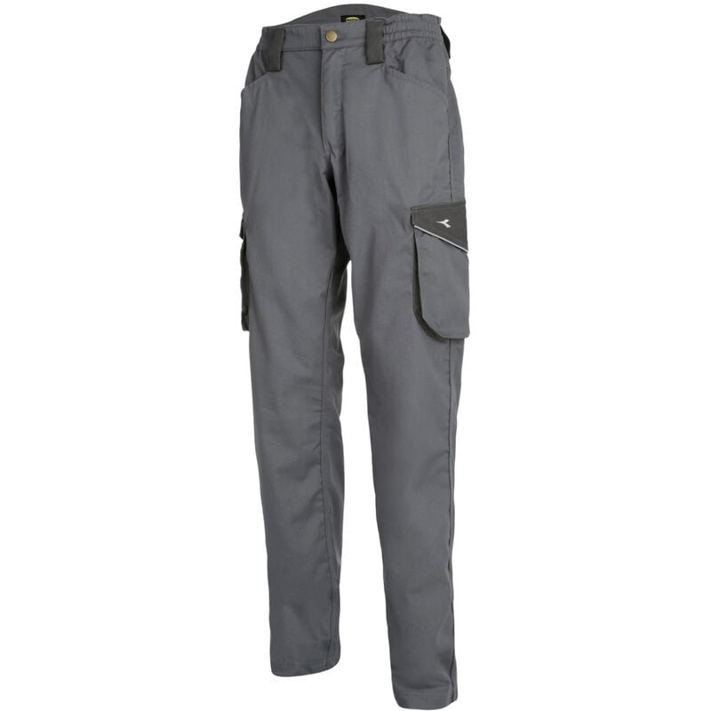 diadora - pantalon de travail cargo gris métal staff poly - 160301750700 m - gris clair