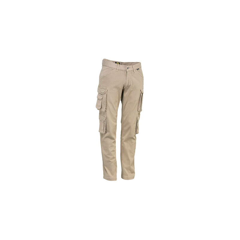 pantalon de travail diadora multipoches élastique beige wayet ii - 16029825070 m - beige