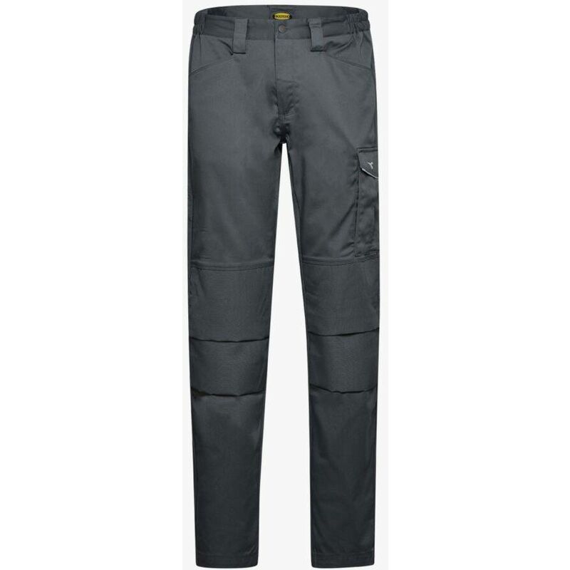 diadora - pantalon de travail rock stretch gris acier l - gris acier