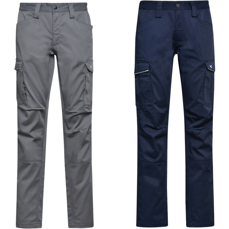 diadora - utility staff stretch cargo pantalon de travail - l - gris - gris