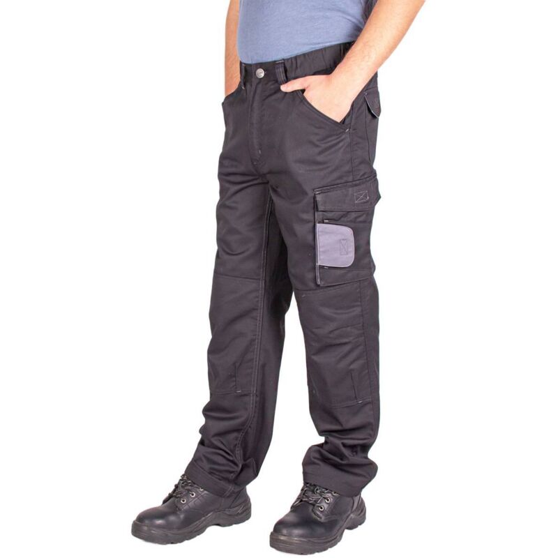PANTALON DE TRAVAIL EN DENIM POUR HOMME Pantalon taille haute avec genouillères FIRI 48 taille 80-86cm
