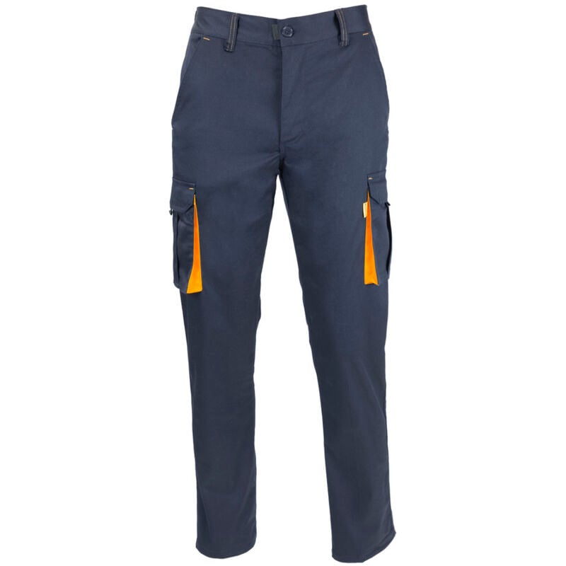 Pantalon de travail en tissu élasthanne bleu foncé (Taille 56)