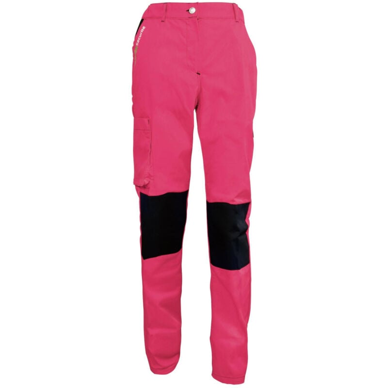Pantalon de Travail Femme Rose et Noir - Fashion Sécurité - Résistant, Confortable et Tendance - Bricolage et Jardinage - 38