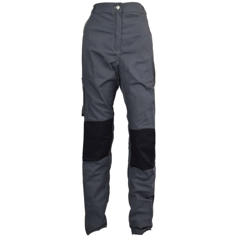 Pantalon de Travail Femme Gris et Citron - Fashion Sécurité - Résistant, Confortable et Tendance - Bricolage et Jardinage - 34