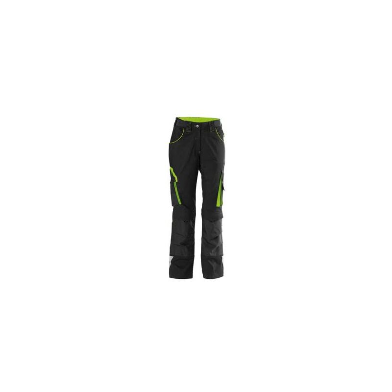 Pantalon de travail femme 24,Black/lime green,Taille 40
