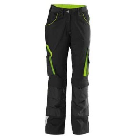 Pantalon de travail femme 24,Black/lime green,Taille 48