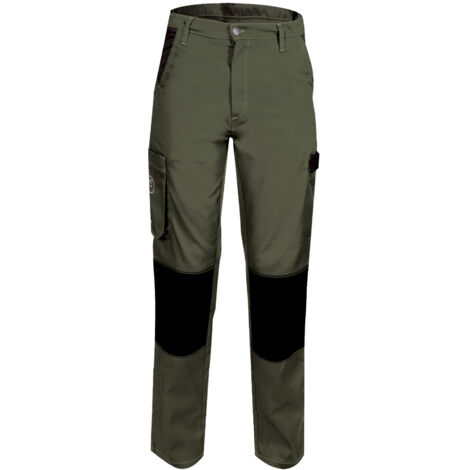 Pantalon de Travail Femme Kaki - Fashion Sécurité - Résistant, Confortable et Tendance - Bricolage et Jardinage - 44