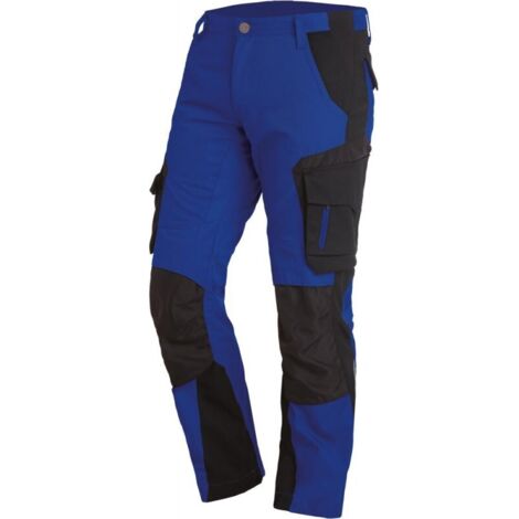 Pantalon de travail Florian,  Taille 58, bleu roi/noir