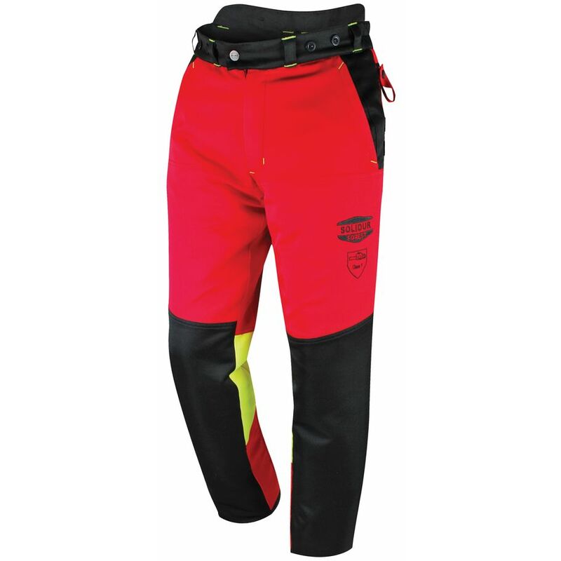Solidur - Pantalon de protection Félin classe 1 type A rouge Taille XL - Rouge