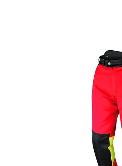 Solidur - Pantalon FELIN special tronçonneuse protection 5 couches 1 kg en taille M tissu extensible 4 ways type A classe 1 - SOL - Noir / Rouge