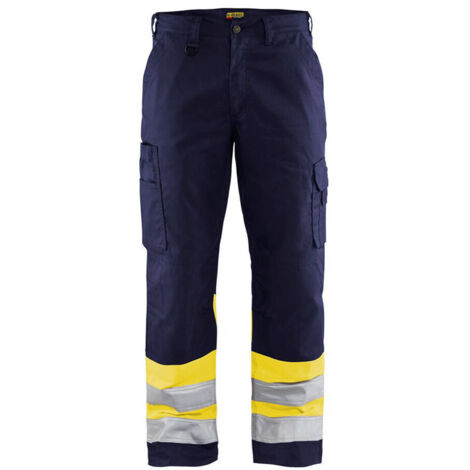 Pantalon de travail haute visibilité 1564 - Marine/Jaune fluo XL - FR(50) - SE(C56) - Standards