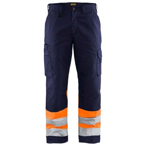Pantalon de travail haute visibilité 1564 - Marine/Orange fluo 4XL - FR(58) - SE(C64) - Standards