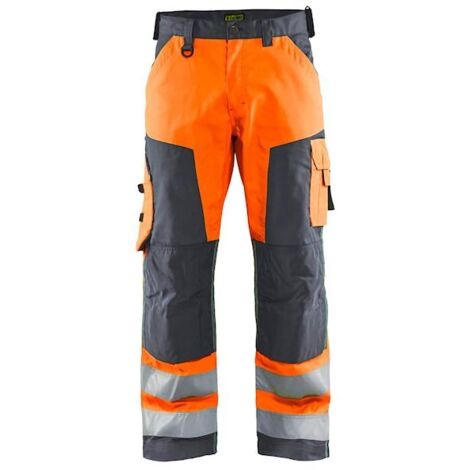 Pantalon de travail haute visibilité 1566 - Orange fluo/Gris anthracite 4XL - FR(58) - SE(C64) - Standards
