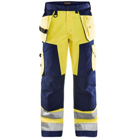 Pantalon de travail haute visibilité artisan 1568 - Jaune fluo/Marine XS - FR(38) - SE(C44) - Standards