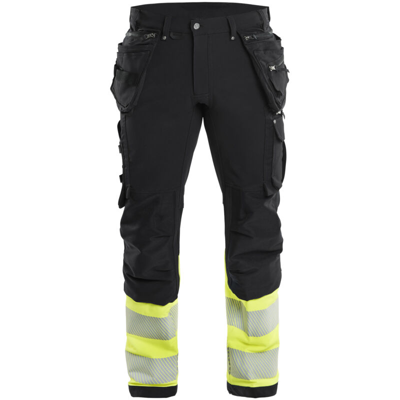 Pantalon de travail haute visibilité artisan stretch 4D 1993 - Noir/Jaune fluo xl - FR(48) - SE(C54) - Standards