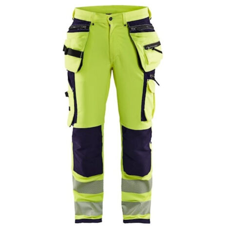 Pantalon de travail haute visibilité artisan stretch 4D 1997 - Jaune fluo/Marine S - FR(40) - SE(C46) - Standards