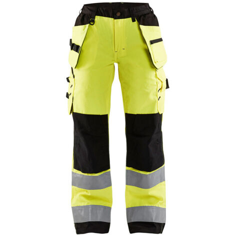 Pantalon de travail haute visibilité femme 7156 - Jaune fluo/Noir L - FR(44) - SE(C42) - Courtes