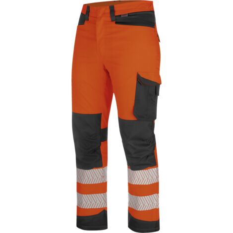 Pantalon de travail haute-visibilité FLUO HIVER orange/anthracite  36