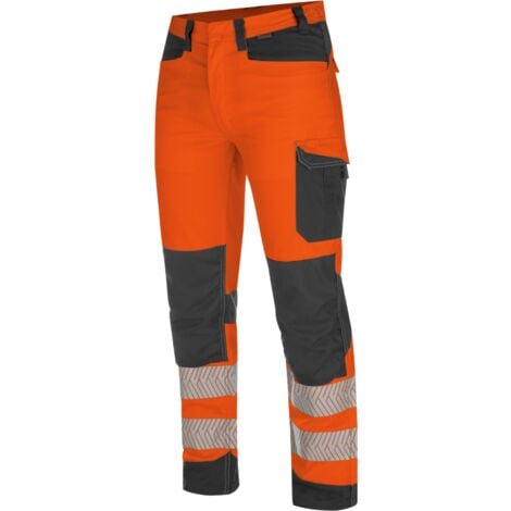 Pantalon de travail haute-visibilité fluo orange/anthracite Würth MODYF 42