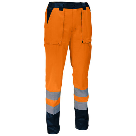 Pantalon de travail haute visibilité orange polyester et coton - SINGER - PUMO L