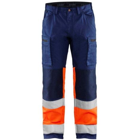 Pantalon de travail haute visibilité stretch 1551 - Marine/Orange fluo M - FR(42) - SE(C48) - Standards