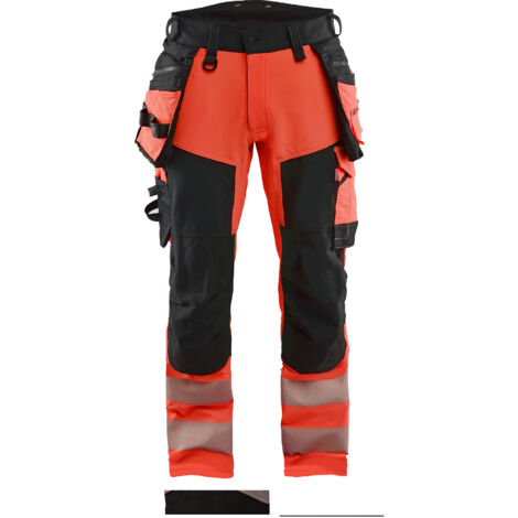 Pantalon de travail haute visibilité stretch 4D 1122 - Rouge/Noir M - FR(44) - SE(C50) - Standards