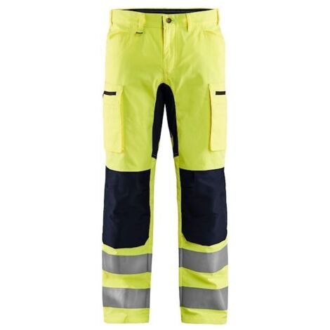 Pantalon de travail haute visibilité stretch artisan 1585 - Jaune fluo/Noir 2XL - FR(52) - SE(C58) - Standards