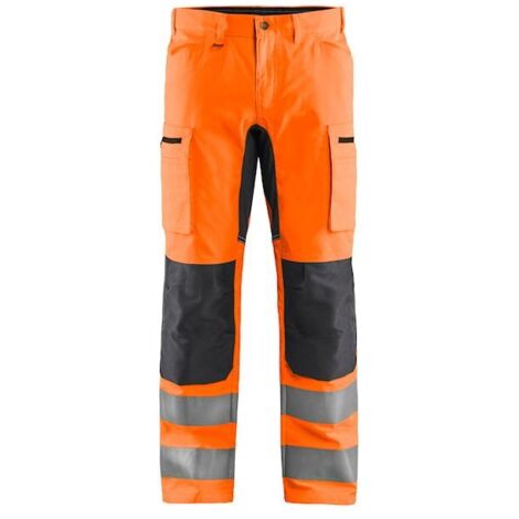 Pantalon de travail haute visibilité stretch artisan 1585 - Orange fluo/Gris anthracite 2XL - FR(52) - SE(C58) - Standards