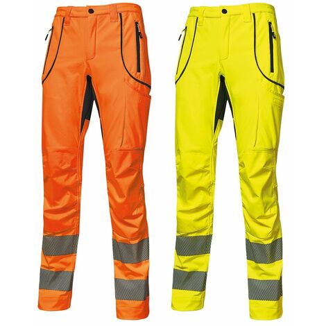 Pantalon de travail haute visibilité U-Power Ren en softshell - 44 (EU) - Orange