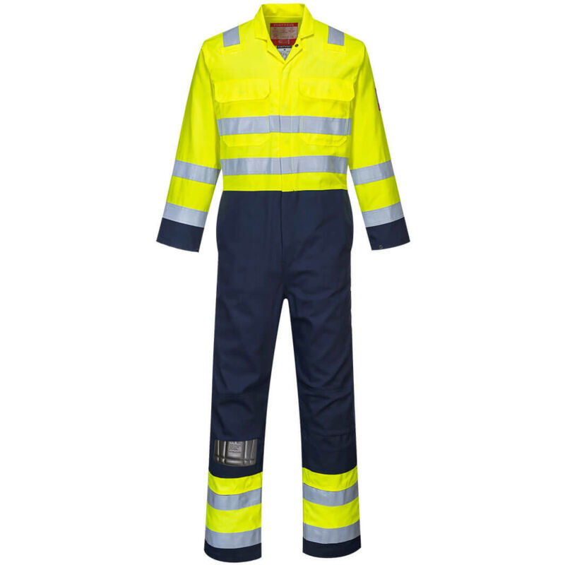 Portwest Arbeitshose Hi-vis Bizflame Gelb/navy 4xl