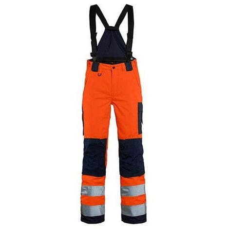 Pantalon de travail hiver à bretelles haute visibilité femme 7885 - Orange fluo/Marine 2XL - FR(50) - SE(C48) - Standards