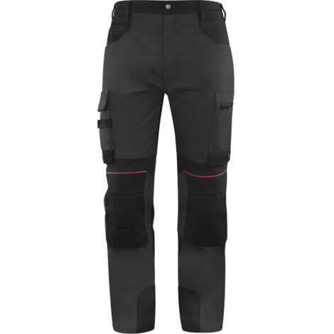 Deltaplus Pantalon Long De Travail MATCH2 Beige Taille L - Élastique Et Résistant
