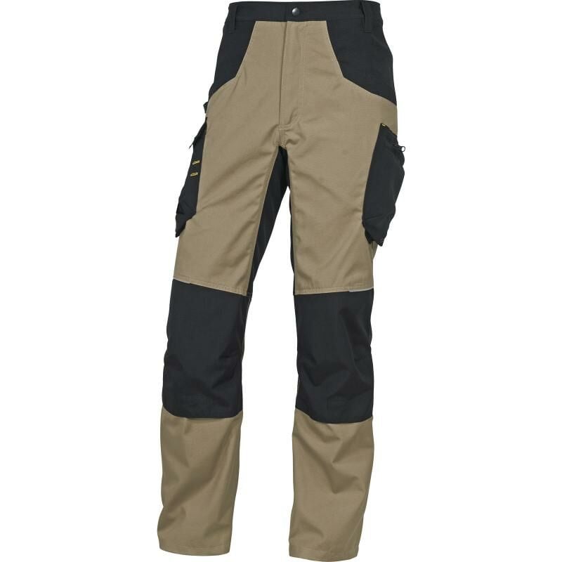 Delta Plus - pantalon de travail mach spirit 60% coton / 40% polyester 270 G/M² beige-noir - D020M5PA2BN 38/40 (m) - Beige/Noir