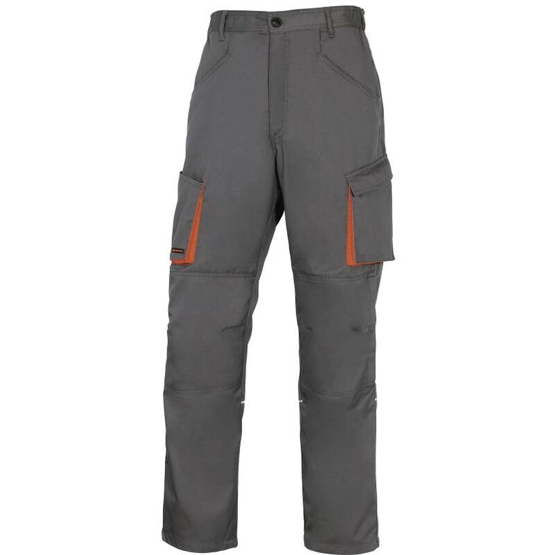 Delta Plus - Pantalon de travail MACH2 multipoches gris/orange ts M2PA2GRPT - Gris