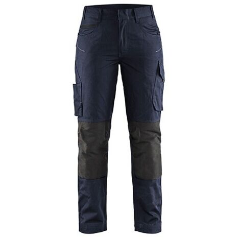 Pantalon de travail maintenance stretch femme 7195 - Marine foncé/Noir L - FR(44) - SE(C42) - Courtes