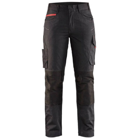 Pantalon de travail maintenance stretch femme 7195 - Noir/Rouge S - FR(38) - SE(C36) - Standards