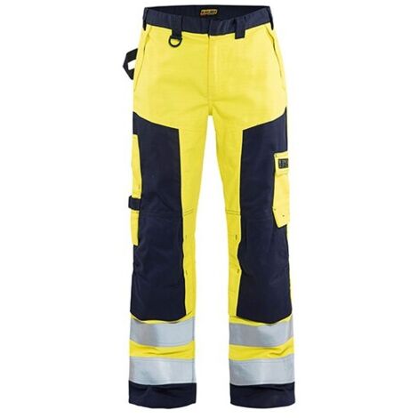 Pantalon de travail multinormes artisan 1578 - Jaune fluo/Marine XS - FR(38) - SE(C44) - Standards