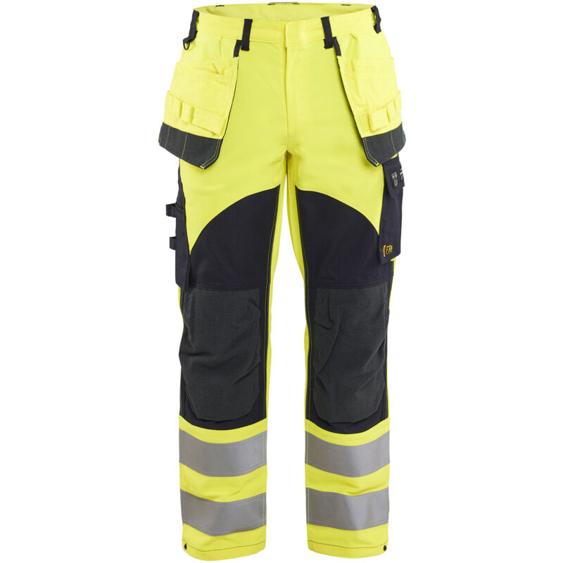 Pantalón de trabajo multinormes inherente 1589 - Amarillo fluorescente/Marino 2XL - FR(52) - SE(C58) - Corto