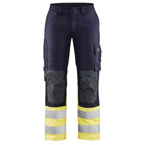 Pantalon de travail multinormes inhérent femme 7188 - Marine/Jaune fluo L - FR(44) - SE(C42) - Standards