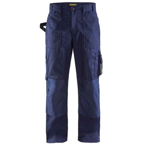 Pantalon de travail multipoche Blaklader artisan polycoton Marine 40