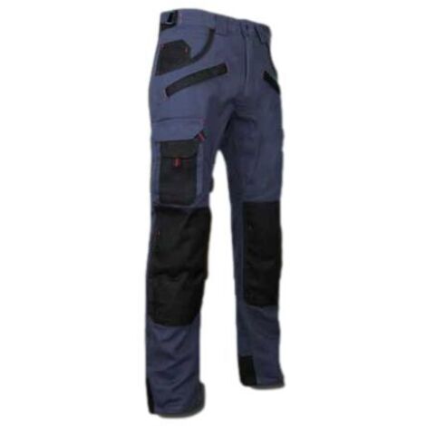 Pantalon de travail multipoches à genouillères Bleu foncé/Noir - 1559 BRIQUET - LMA - taille 48