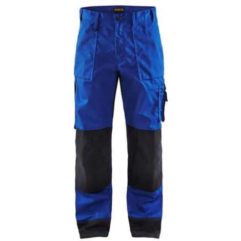 Pantalon de travail multipoches bicolore Blaklader artisan Bleu Royal / Noir 38