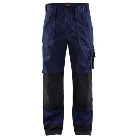 Pantalon de travail multipoches bicolore Blaklader artisan Marine / Noir 50