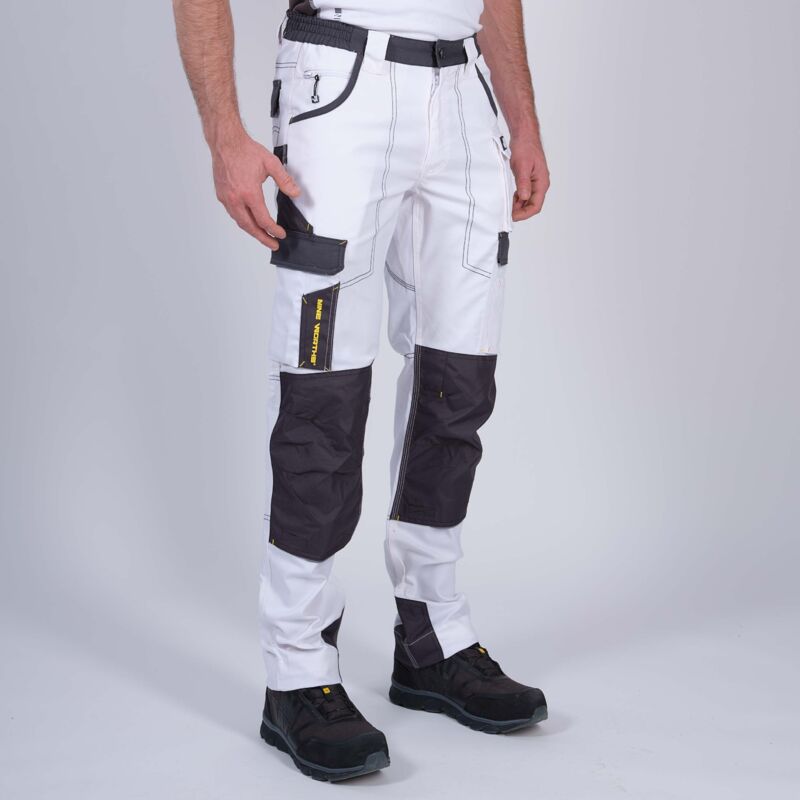 CARY PANTALON DE TRAVAIL 1254 Blanc , Gris 52 CARY PANTALON DE TRAVAIL 1254 Blanc , Gris 52