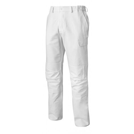 Pantalon de travail NEW PILOTE à poches genouillères blanc T56 58 MUZELLE DULAC NEWPILOPNPGBLA T5