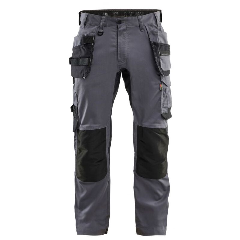 Pantalon de travail stretch 2D Blaklader 1750 - Gris moyen - Jambes standards - 42