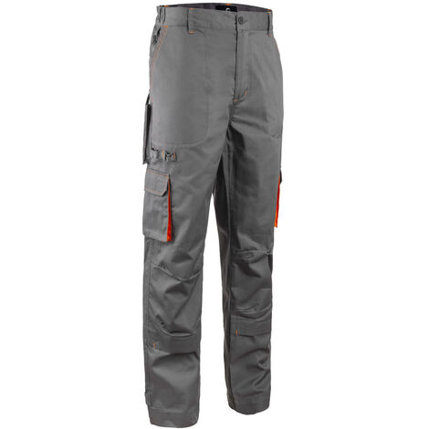 Pantalon de travail PADDOCK 2 Multi-poches - CoverGuard Gris-Orange L